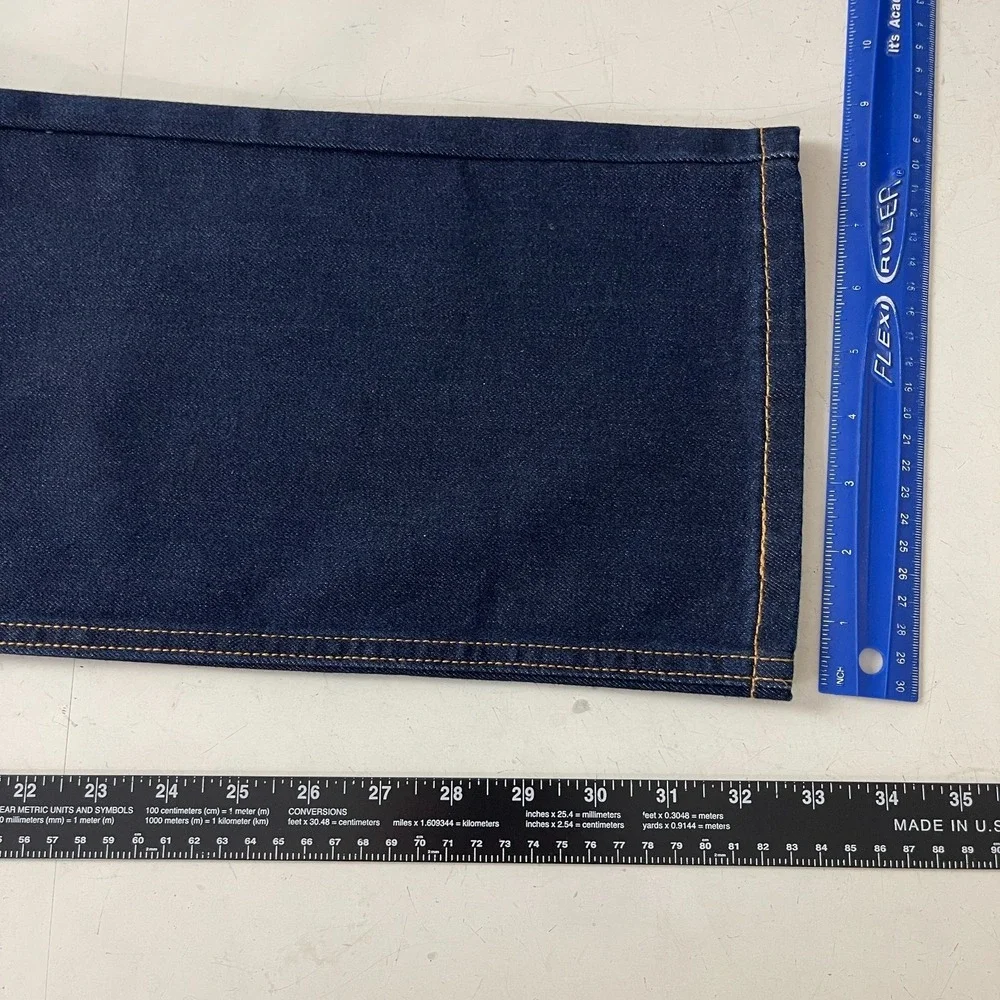 Levis 513 Jeans Mens 38x32 Blue Slim Straight Dark Wash Indigo Preppy Grunge